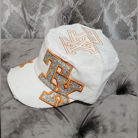 Pitbull Accessories - Women's Distressed "TX" Cadet Hat | Texas Bling Cap | Adjustable Bling Hat